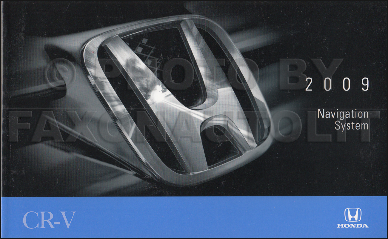 2009 Honda CR-V Navigation System Owners Manual Original