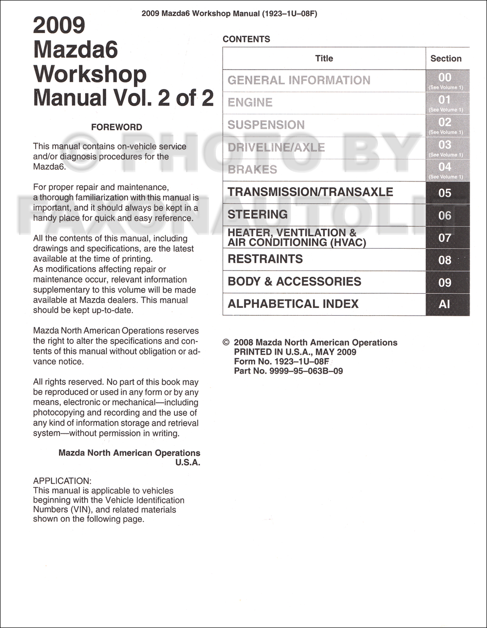 mazda 6 repair manual pdf free