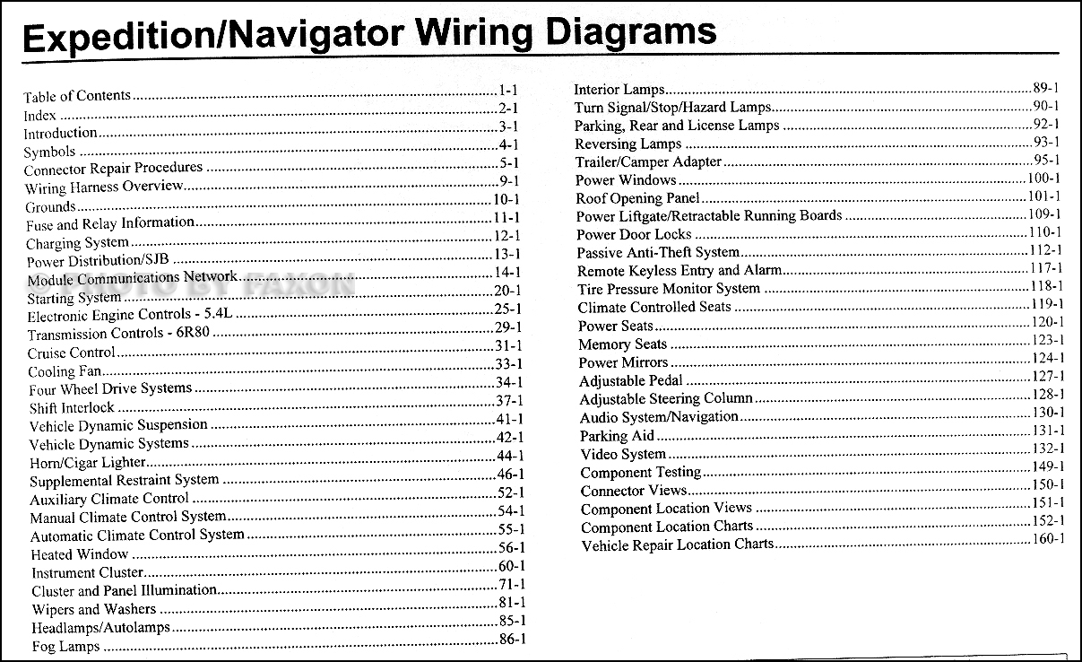 2010 Expedition  U0026 Navigator Wiring Diagram Manual Original