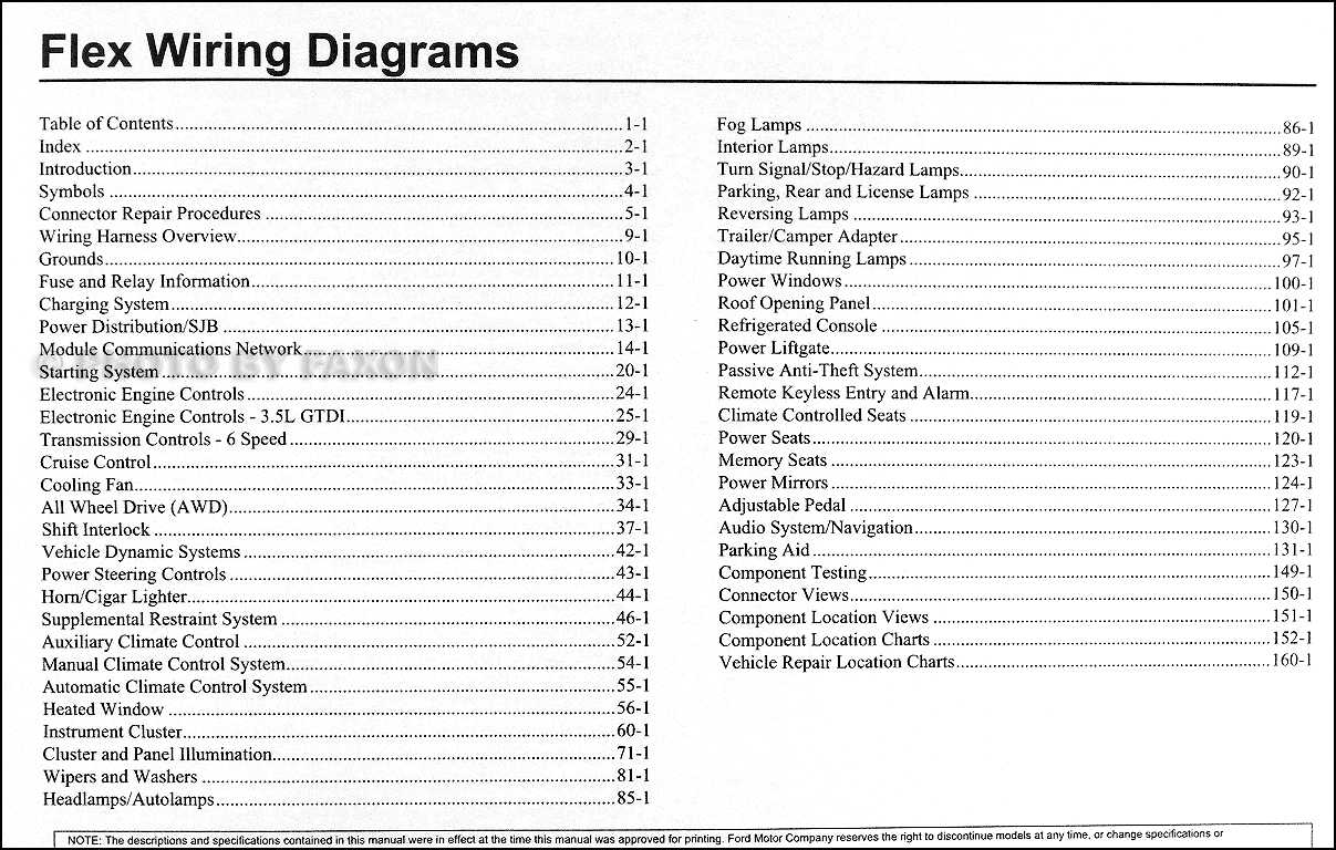 2010 Ford Flex Wiring Diagram Manual Original