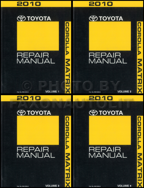 2010 Toyota Matrix Wiring Diagram Manual Original