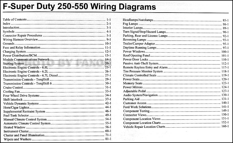 2011 Ford F-250 thru 550 Super Duty Wiring Diagram Manual Original