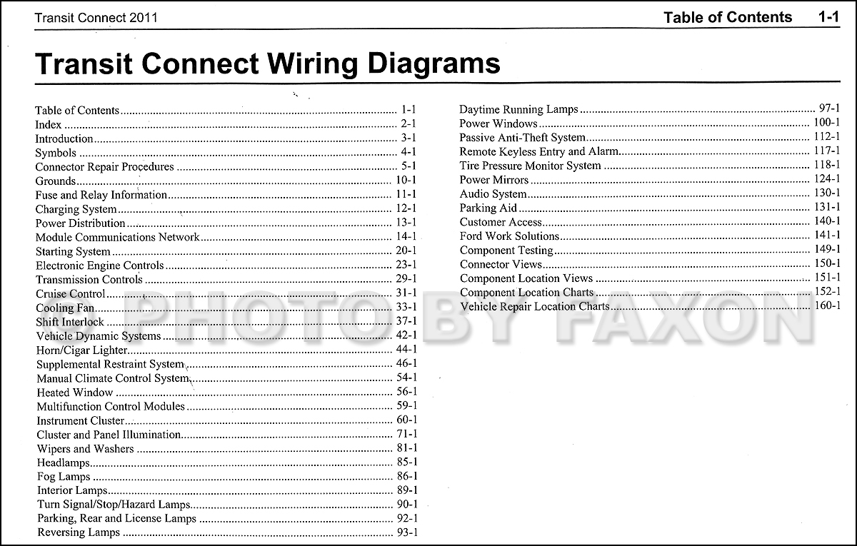 2011 Ford Transit Connect Wiring Diagram Manual Original ford transit connect factory radio wiring 