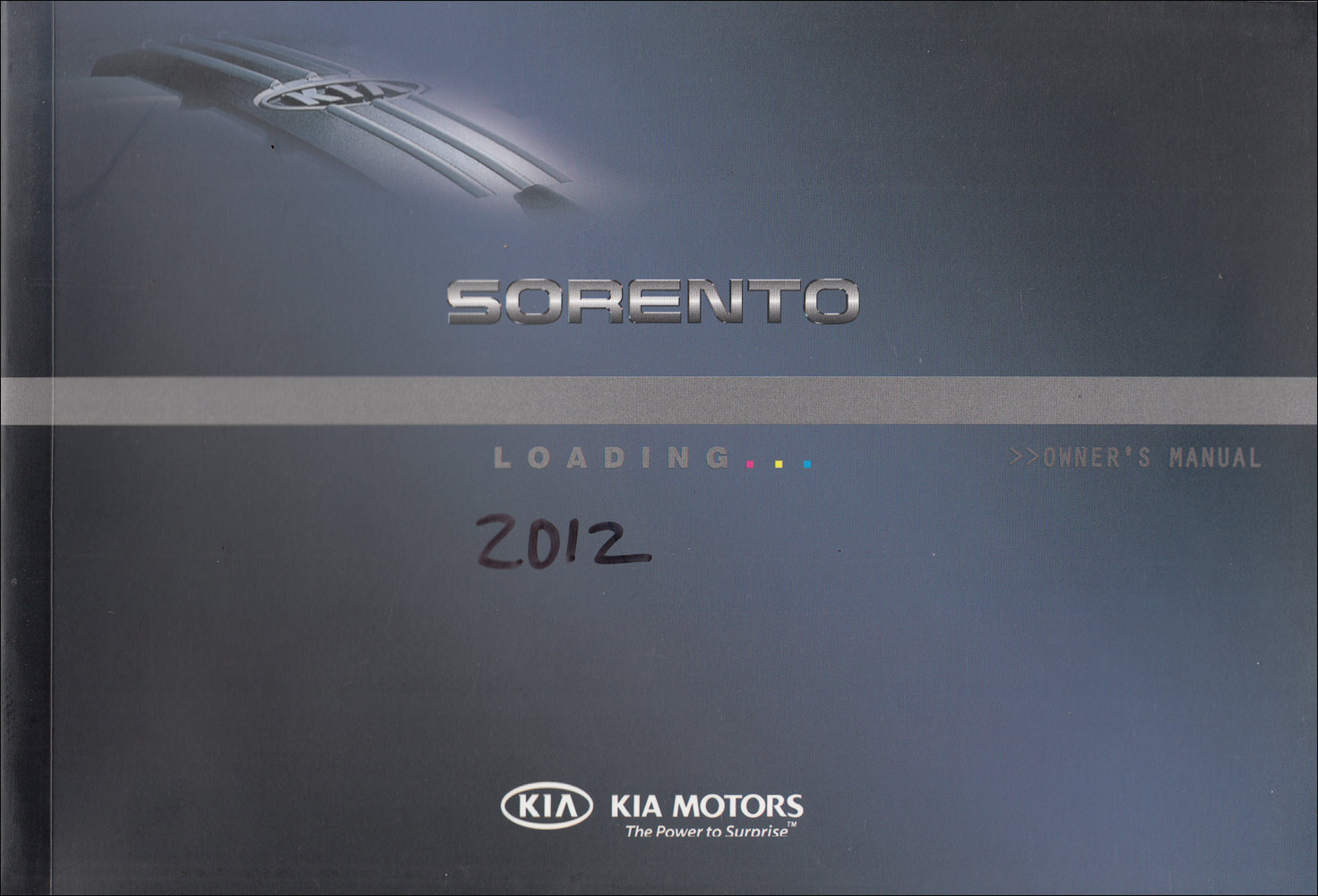 2012 Kia Sorento Owner's Manual Original. 2005 Nissan Maxima CD-ROM Repair  Manual