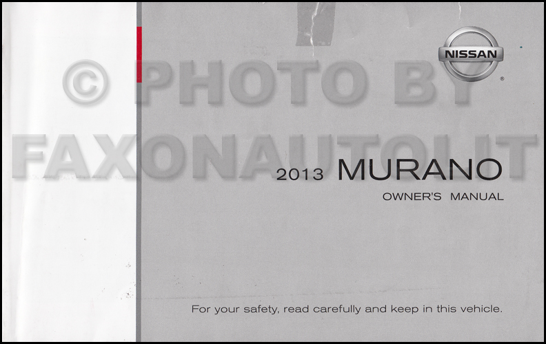 2013 Nissan Murano Owner's Manual Original