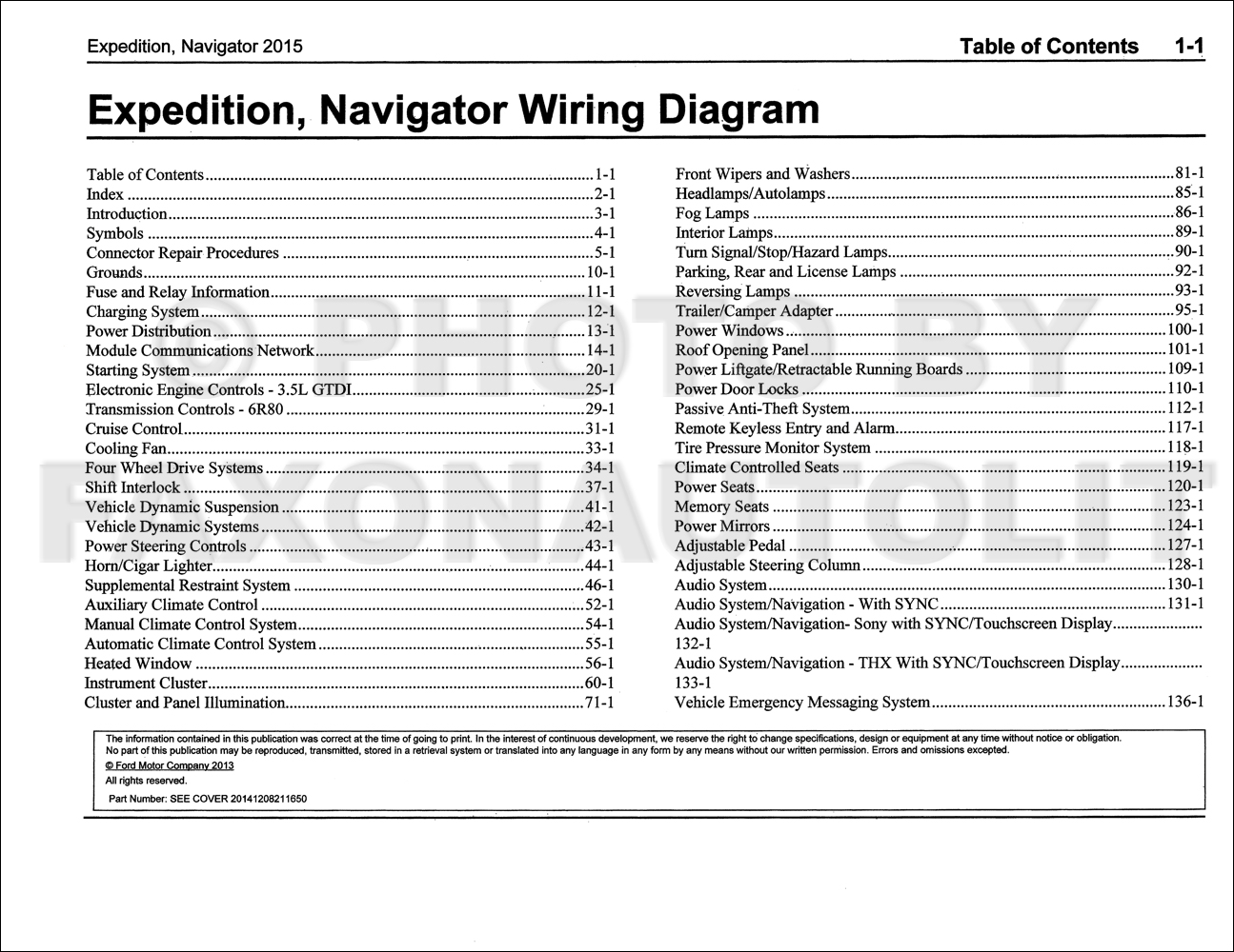 2015 Ford Expedition Lincoln Navigator Wiring Diagram