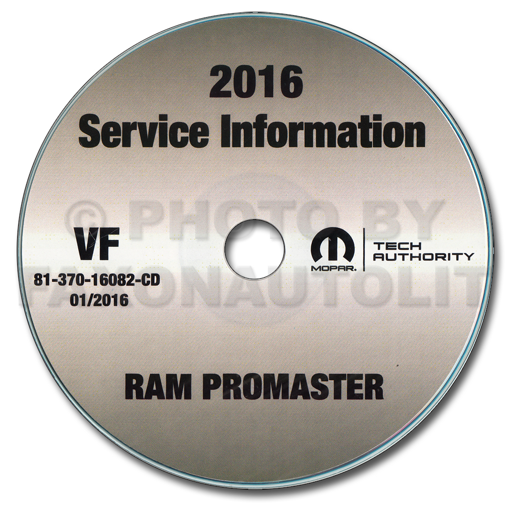 2016 Ram Promaster Repair Shop Manual CDROM 1500 2500 3500 Dodge