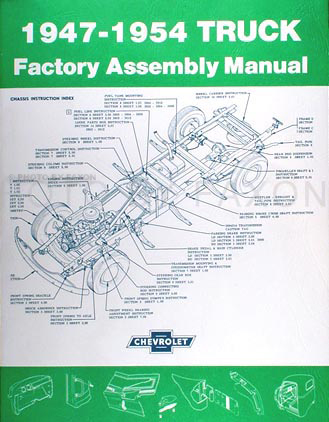 1947 1954 chevrolet pickup truck assembly manual reprint 1954 chevy truck wiring diagram list