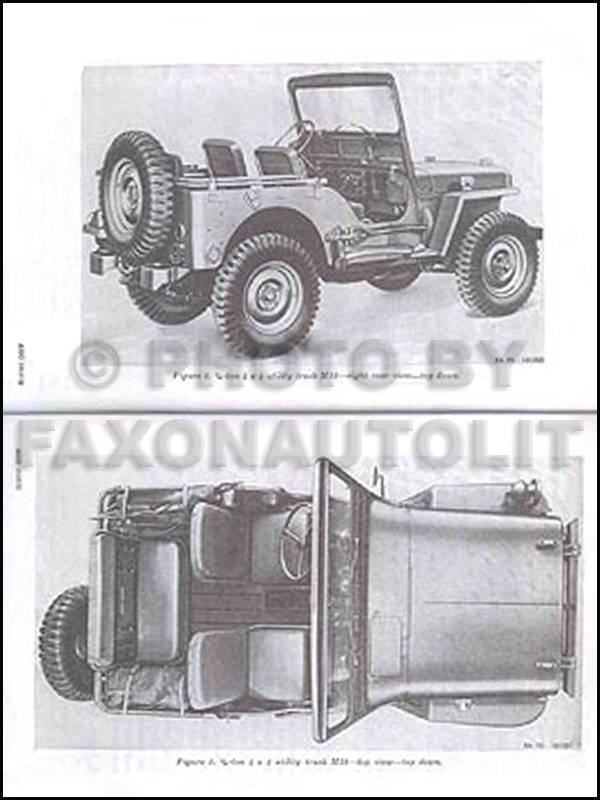 19501952 Jeep M38 Repair Shop Manual Reprint Military form TM 98012