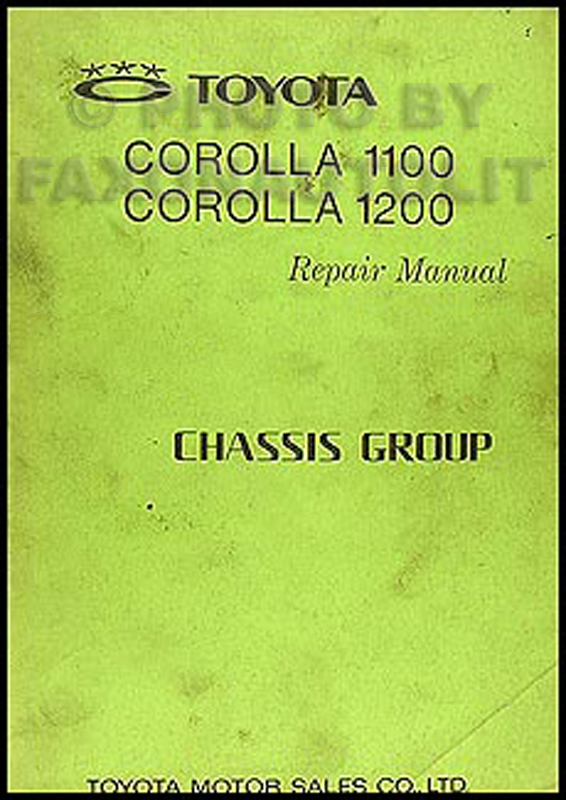 1968-1970 Toyota Corolla Chassis Repair Shop Manual Original No. 98411