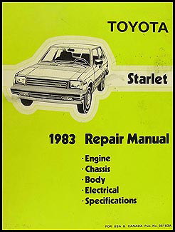 1983 Toyota Starlet Wiring Diagram Manual Original