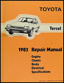1983 Toyota Tercel Wiring Diagram Manual Original