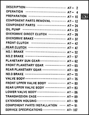 1994-1995 Toyota Previa Automatic Transmission Repair Shop Manual Original